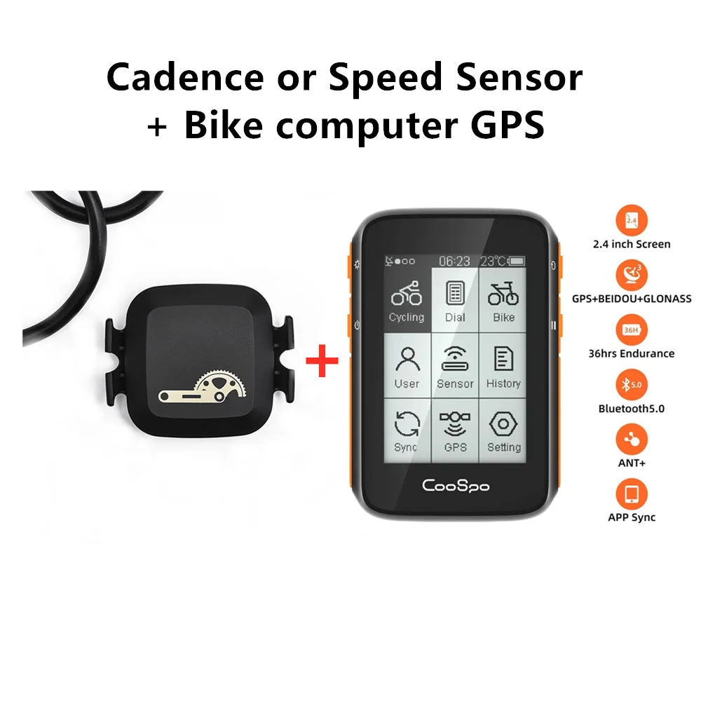 CooSpo BK467 Cadence / Speed Sensor Dual Mode Rpm Monitor Bluetooth 4.0 ANT+ Road Bike For Wahoo Garmin Bike Computer