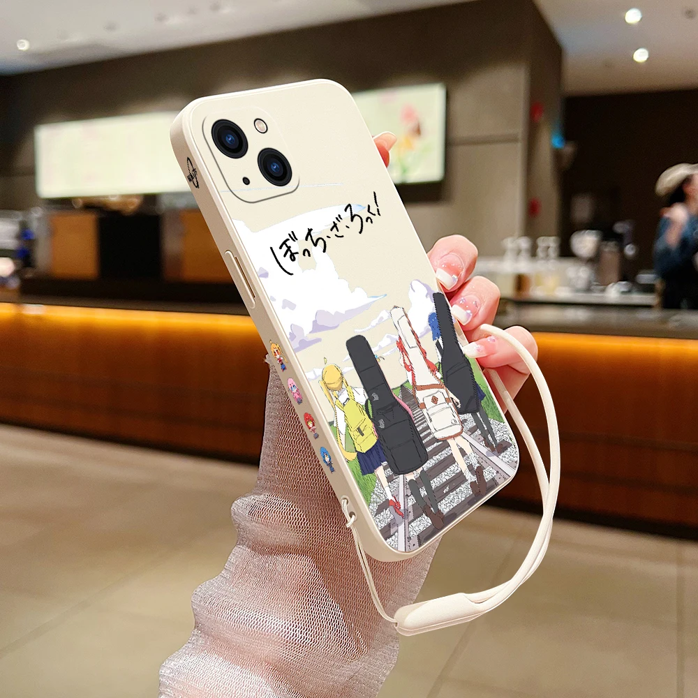 Hot Bocchi the Rock Anime Case For Samsung A54 A34 A73 A53 A33 A23 A14 A13 A04 A72 A52 A32 A22 A12 A71 A51 4G 5G With Hand Strap