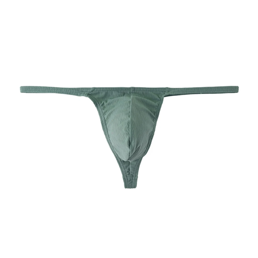 

Men G-strings Texture Briefs Gay Sissy Bulge Pouch T-Back Sexy Lingerie Low Rise Solid Underwear For Man Panties Thongs Fashion