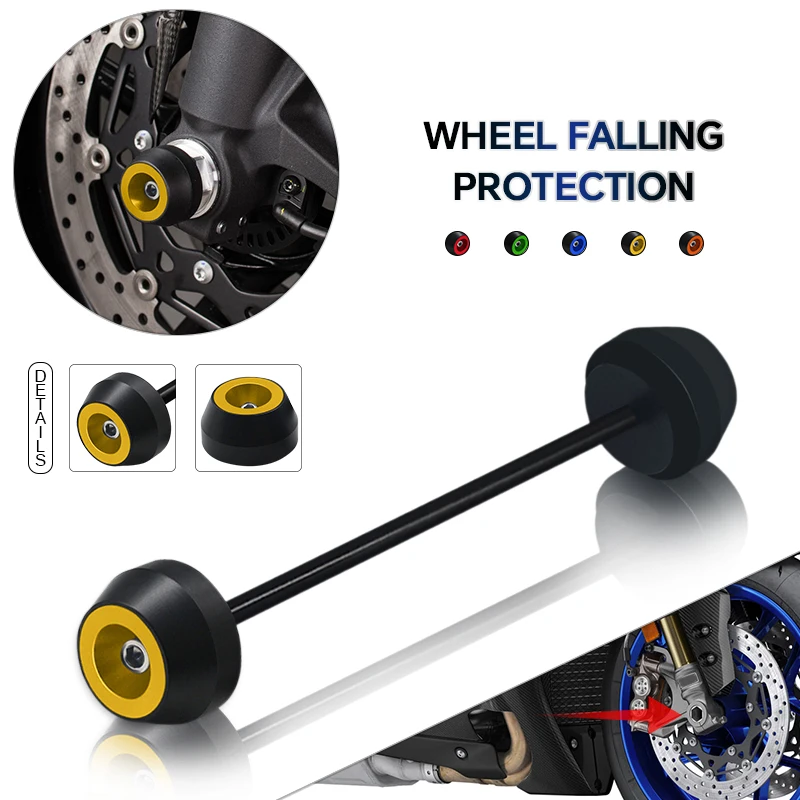 

For DR-Z400S DR-Z400SM drz400s drz400sm 2000-2025 Motorcycle CNC Front Wheel Fork Axle Sliders Cap Crash Falling Protector