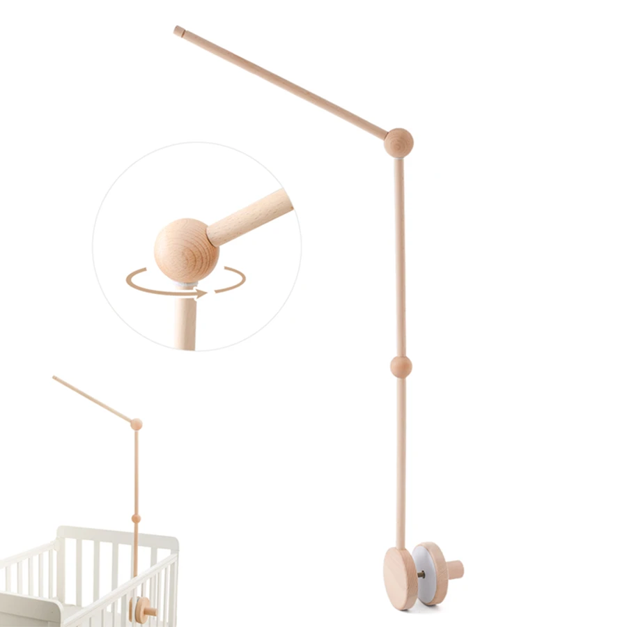 

Baby Crib Mobiles Bell Bed Music Rattles Toys Upgrade Newborn Round Mobile Bed Bell Bracket Baby Toys Wooden Bed Bell Support