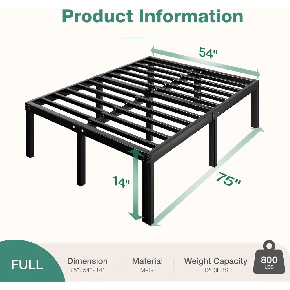 Size bed frame, 14