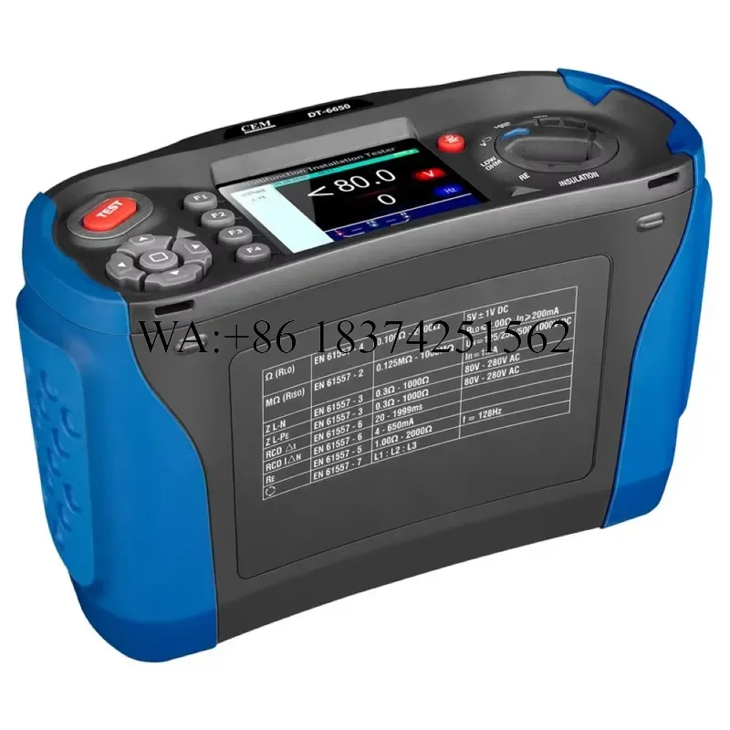Wmwmnu Professional Multifunction Installation Tester with 3.5 Inch TFT Color LCD Display for Various Industrial Electrical