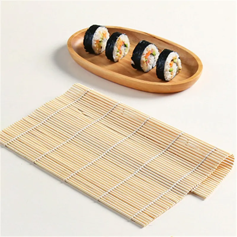 Kit per sushi in bambù: stampo per rotoli di riso, rullo per sushi, paletta per riso, kit per preparare sushi, tappetino per arrotolare e spalmare