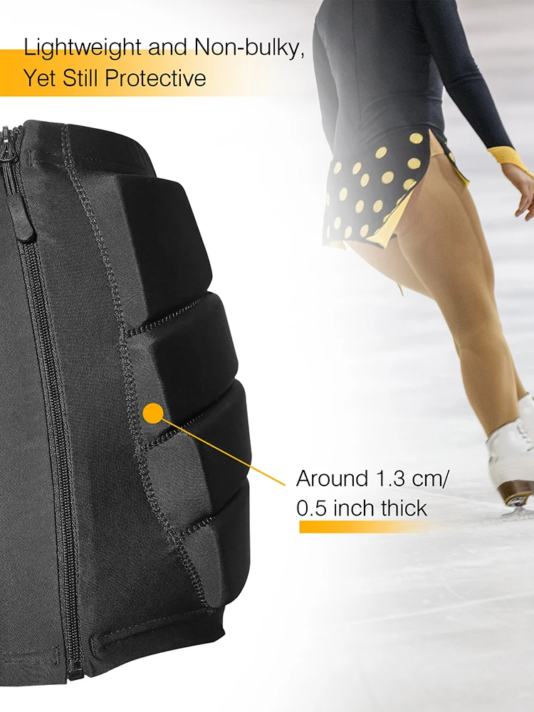 AVIVOR Padded Figure Skating Shorts Crash Butt Pads for Hips Tailbone Unisex Ice Sports