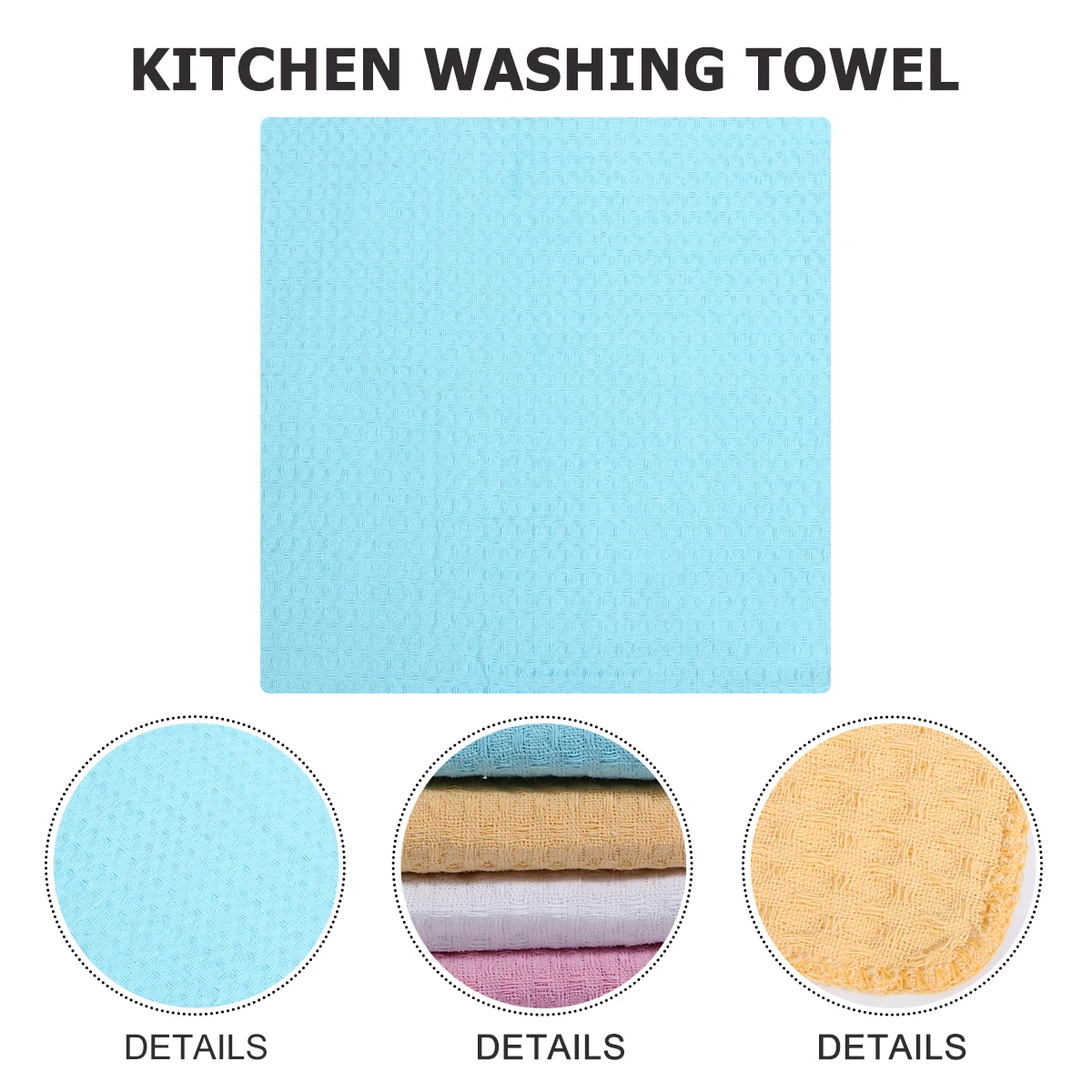

4 Pcs Cleaning Kitchen Dish Towels Polyester Cotton Blend Absorbent Drying Cloth Machine Washable Available in 4 Colors