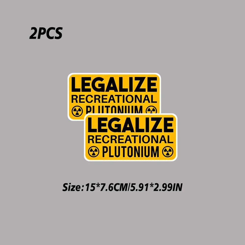 

Children's cute cartoon Legalize Recreational Plutonium sticker car motorcycle PVC decoration sticker