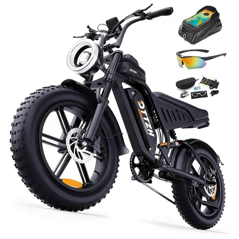 AliExpress NONE DEEPOWER adult electric bicycle F6 off-road motorcycle performance 4000W brushless motor 20-inch sand tire NFC password unlock