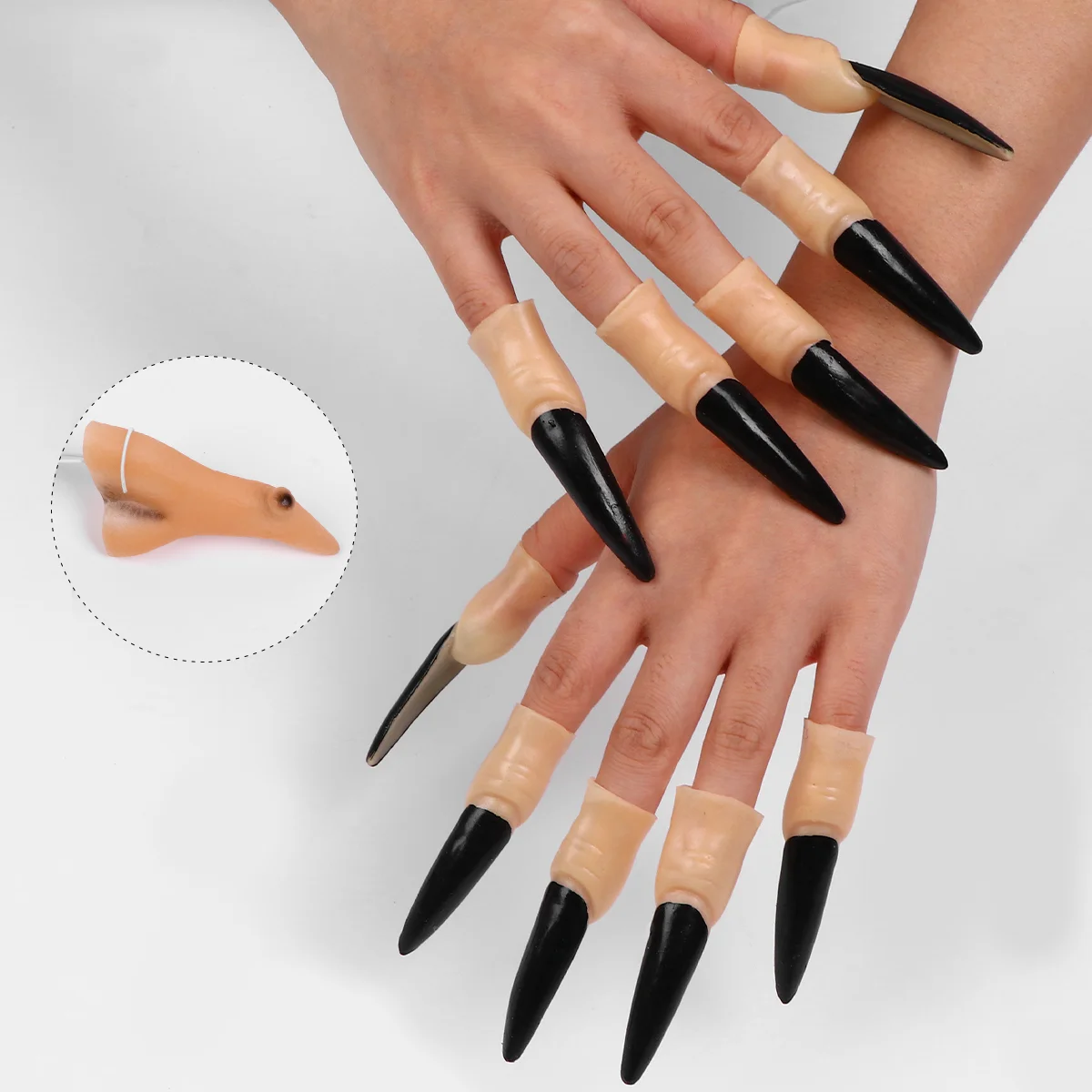 11 Pcs Accessories Witch Finger Nails Fingernails Witches Fingers Fake for Halloween Charm Manicure