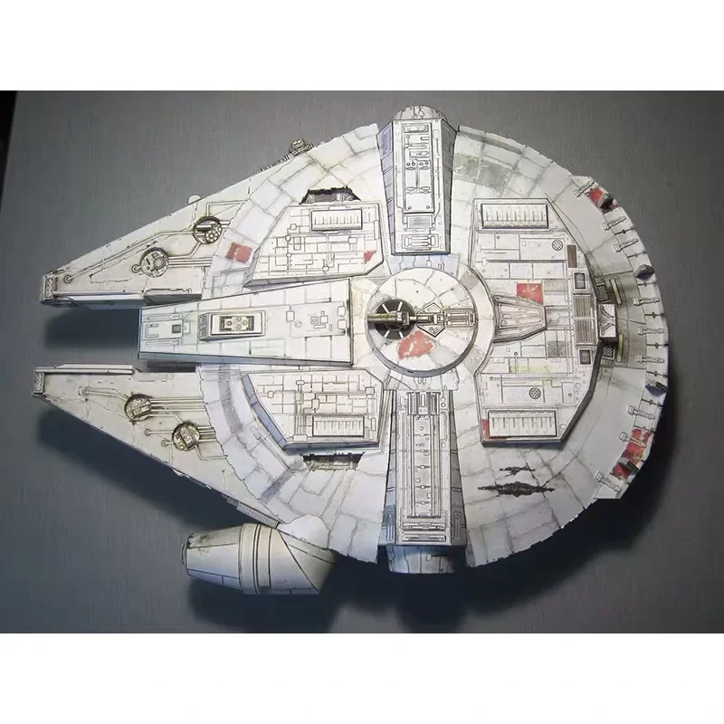 37cm Millennium Falcon Paper Model 3D Papercraft DIY Handmade Puzzles Toys Desktop Decor Movie Models Collection MINISO Disney