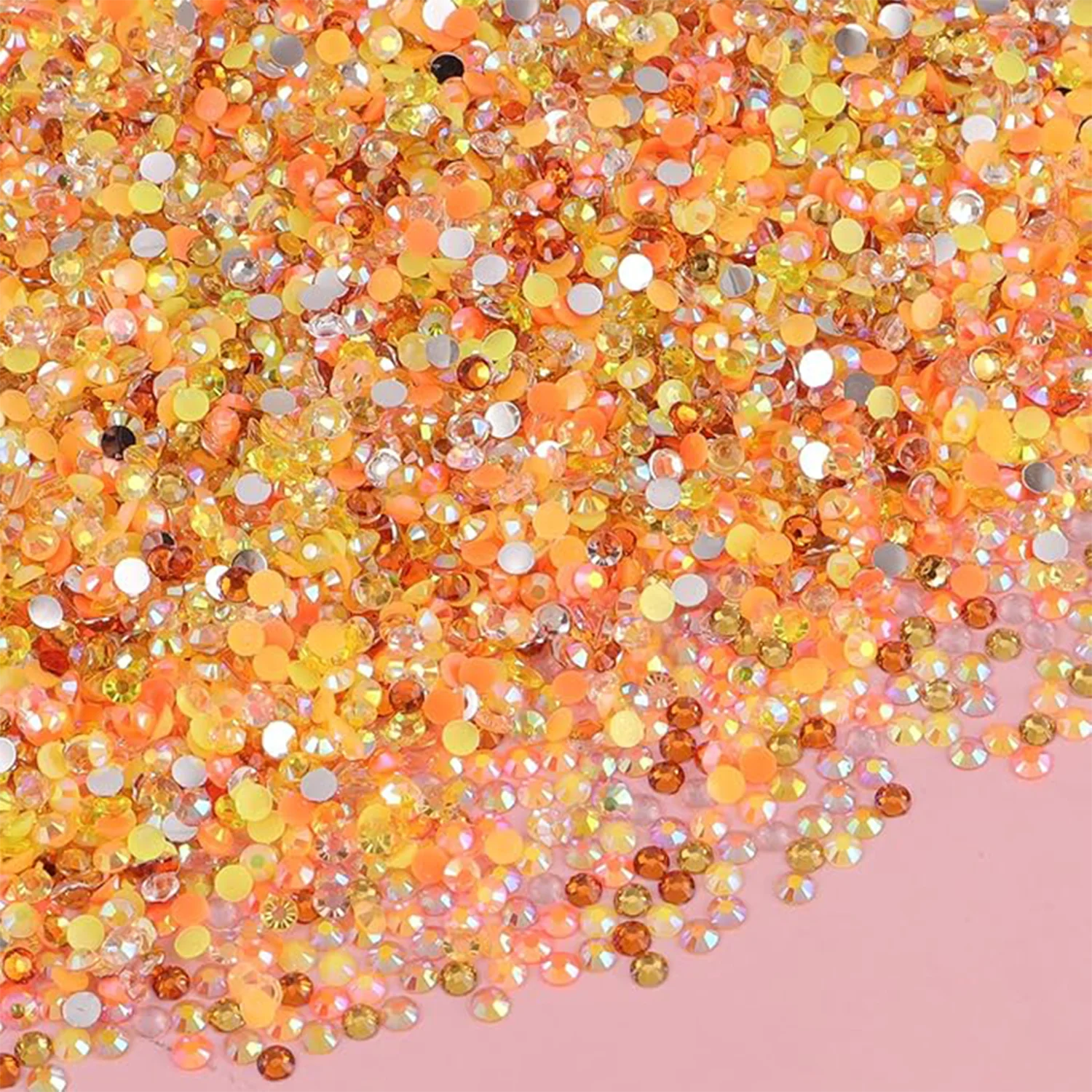 1 Set 3mm Gemischte Farben Jelly Flatback Harz-Strass-Steine für Tassen, Kleidung, Taschen, Schuhe, Handyhüllen, Dekoration, Hüte, Stifte und Bastelarbeiten – Detail 6