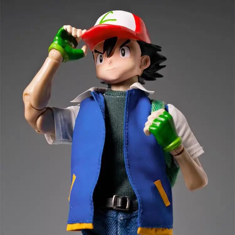 ألعاب JM014 مدرب الحيوانات الرماد كيتشوم 1/12 تمثال بيكاتشو عمل الشكل المنقولة دمية جمع تمثال حلية ديكور الهدايا