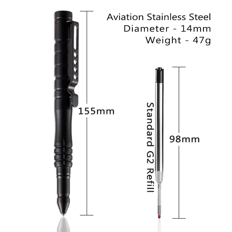 Multi-functional Metal Tactical Pen Self Defense Signature Ballpoint Pen For School Office Stationery Supplies