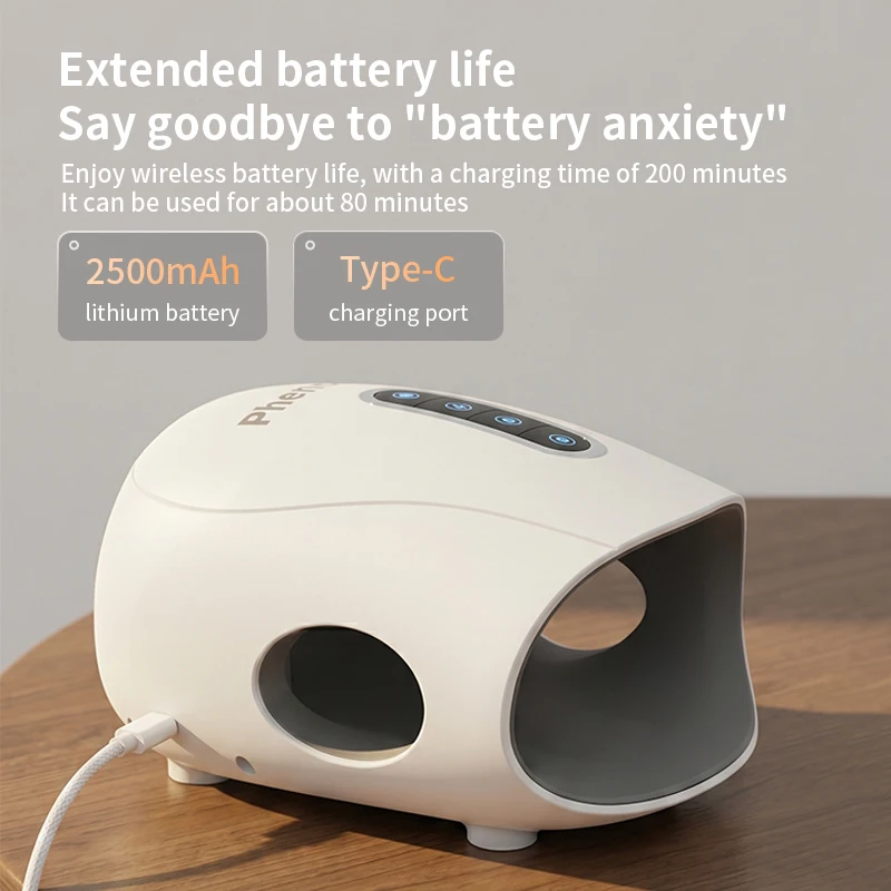 Nowcozy Handheld Hand Massager Timing Control Double-Layer Airbags Pressing Stretching for Multiple Massage Techniques