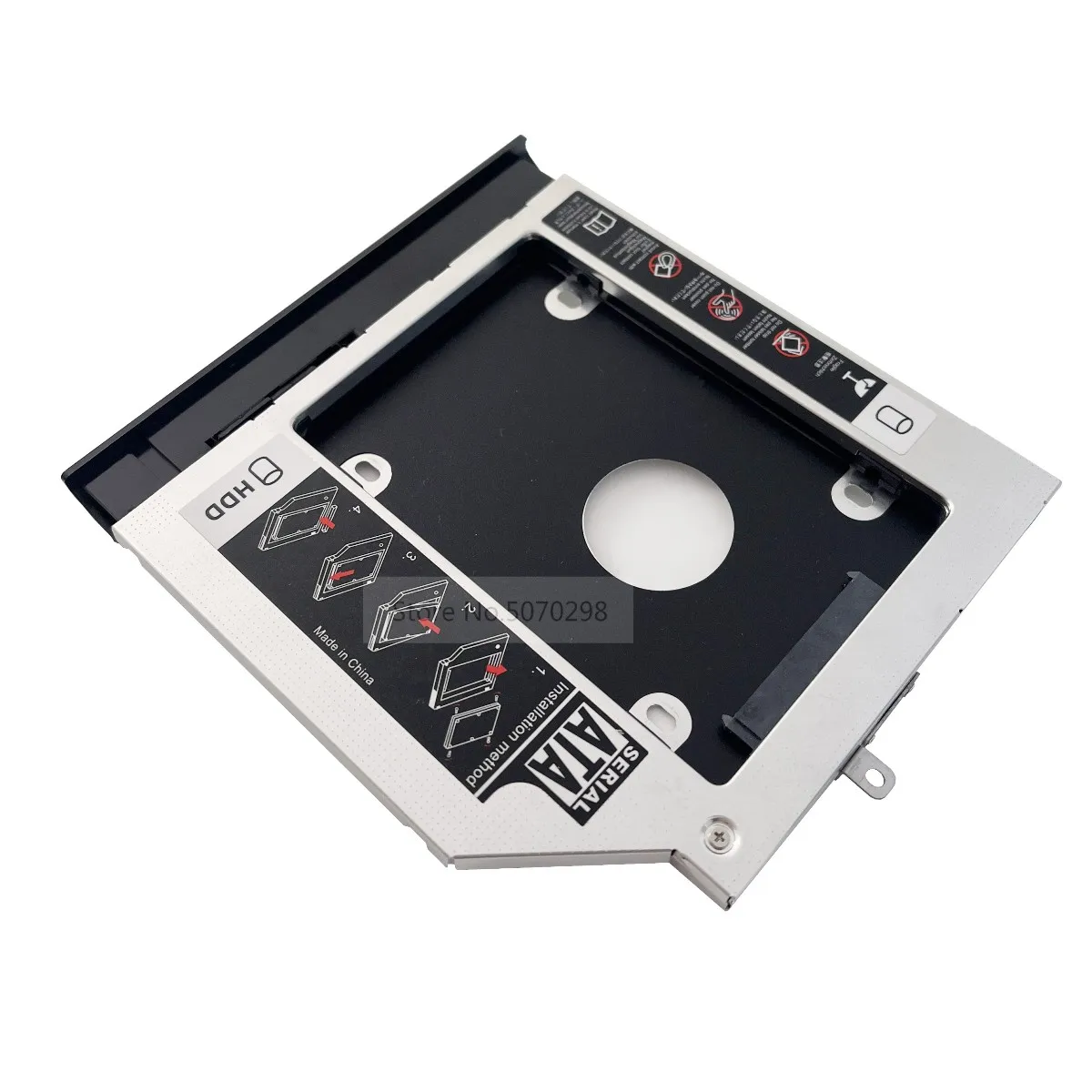 

with Bezel Front Cover Faceplate 2nd SATA 3.0 2.5 Hard Drive HDD SSD Optical Caddy Frame for Lenovo IdeaPad 110-14IBR 110-15IBR