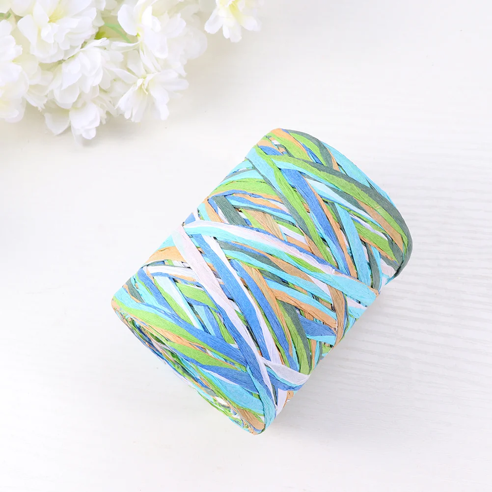 

2 Rolls Colorful Raffia Ribbon Lightweight Craft String for Gift Wrapping Christmas Gift DIY Wrapping Supplies