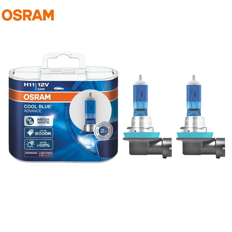 OSRAM Cool Blue Advance H4 H7 H9 H11 12V 5000K Zuiver Wit H3 HB3 HB4 Xenon Look Auto halogeen Licht Lampen Originele Koplamp