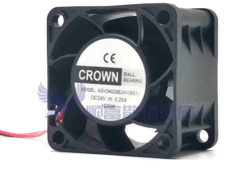 

CROWN AGV04028B24V DC 24V 0.25A 40x40x28mm 2-Wire Server Cooling Fan