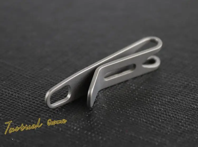 Mini titanio/acciaio inossidabile piccola clip tascabile a sospensione rapida EDC accessori per torcia accessori portachiavi clip fibbia appesa