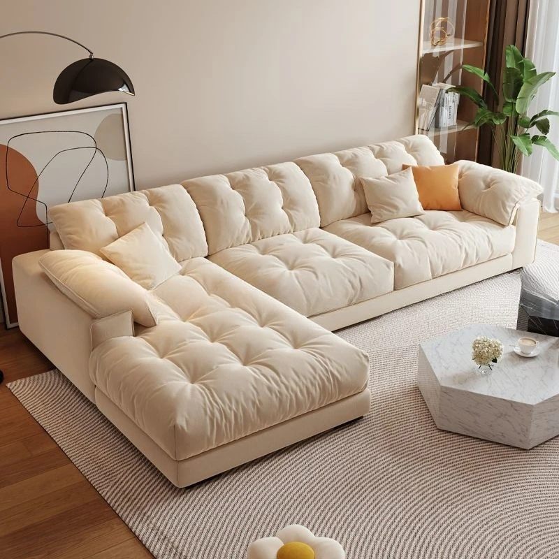 Cat scratch fabric sofa living room small home modern simple cloud sofa