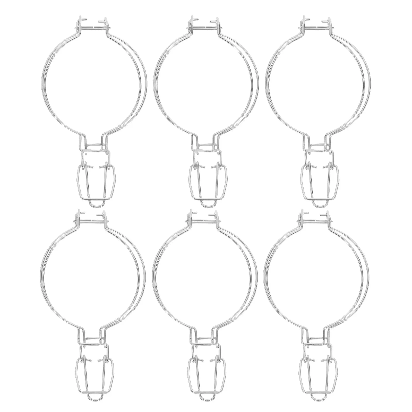 6Pcs Stainless Steel Tension Clasp Reinforced Wire Lock Ring Glass Jars Canning Lid Sealer Sstainless Steel Sealing Clip