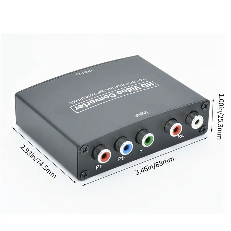 A31T YPbPr to Converter, HD Component Video Converter with L/R Audio, Support 1080p
