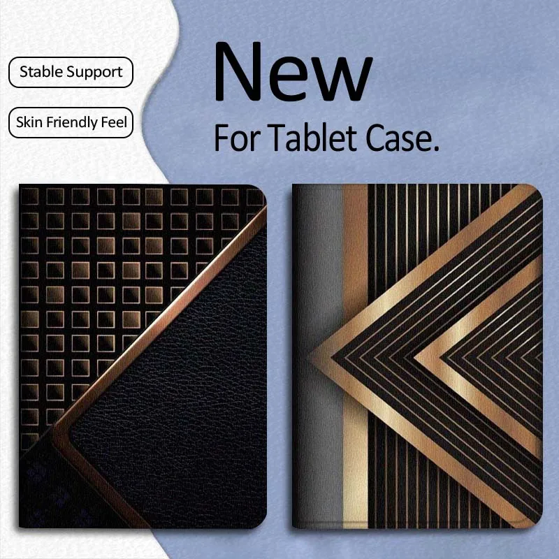 

Чехол для планшета с геометрическим узором, глянцевый, стильный подарок для Xiaomi Mi Pad Mini 4 5 6 7 SE Pro Plus Redmi Pad 2 SE 2025 8.8 11, складной