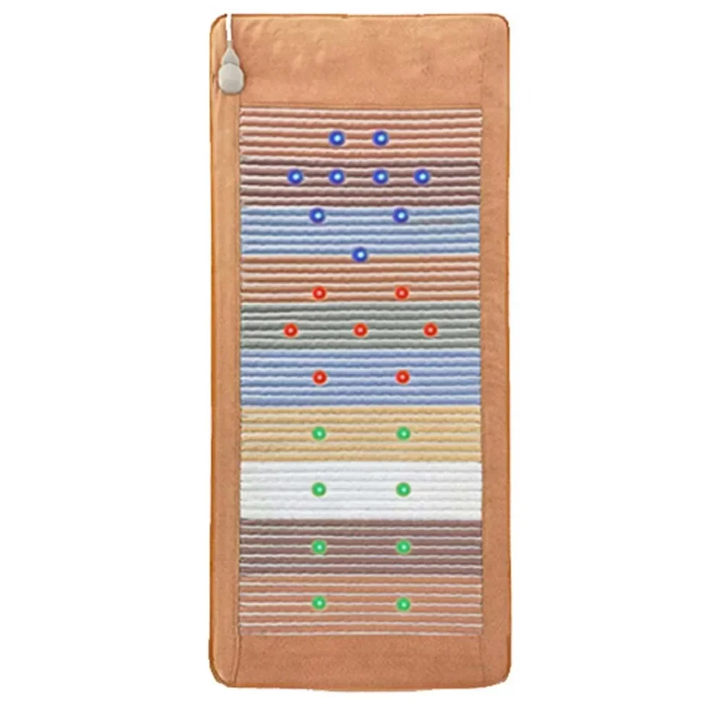 Negative Ion Far Infrared Heating Pad PEMF Photon Gemstone Crystal Massage Mat Pulsed Magnetic Fields
