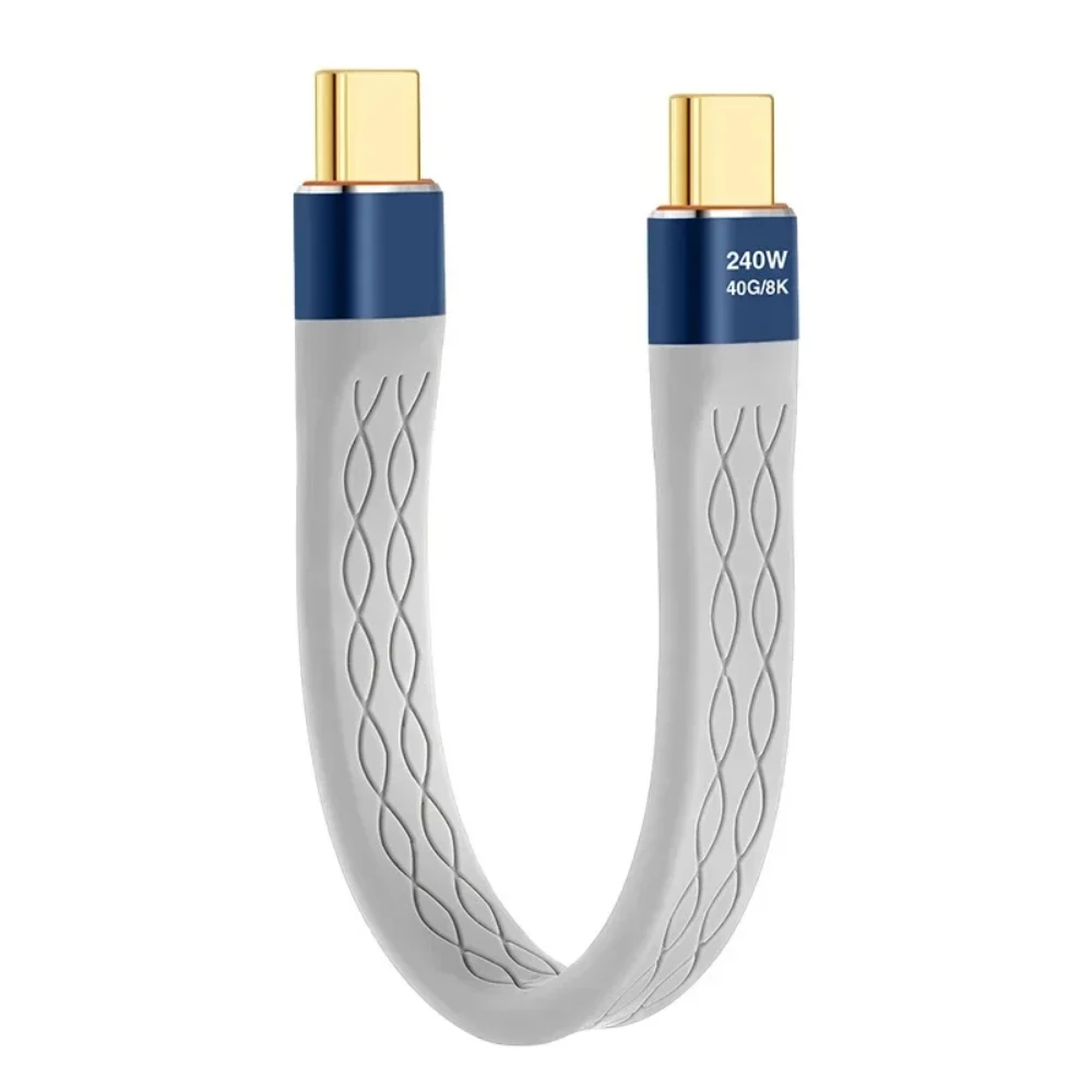 USB4 Kurzes USB-C zu USB-C Kabel 40Gbps Datenübertragung PD 240W Schnellladung 8K 60Hz Typ-C Kabel für Laptop SSD Powerbank