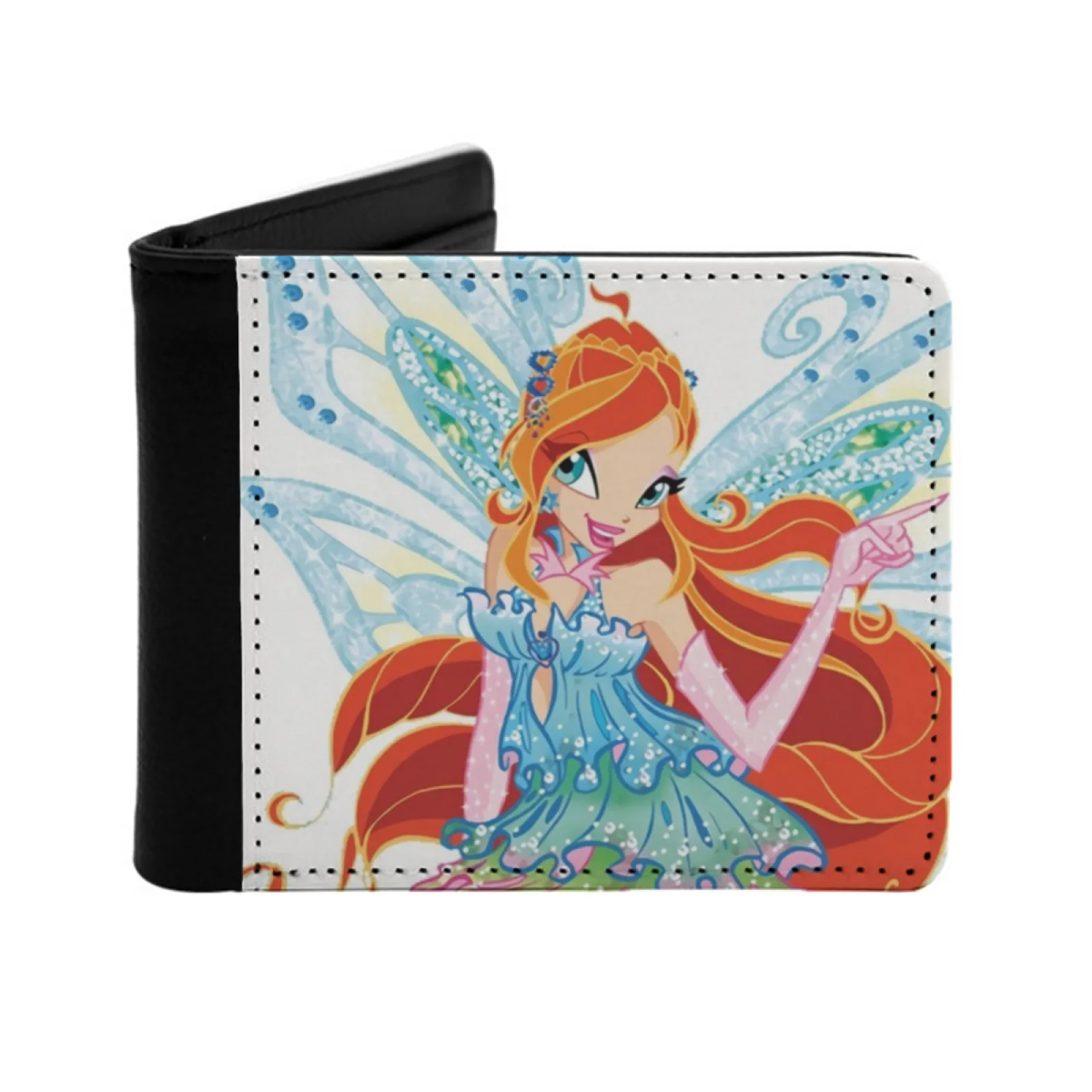 Bloom Enchantix Short Men's Wallets Credit Card Holder Retro Wallet Male Pu Leather Wallet Bloom Bloom Winx Bloom Bloom Fairy