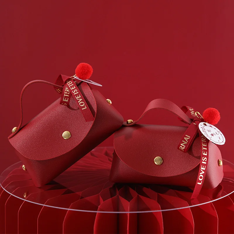 

10pcs/lot Bowknot Leather Gifts Bags for Wedding Birthday Party Supplies Handbag Candy Package Box Favors Bag Wholesale No Card
