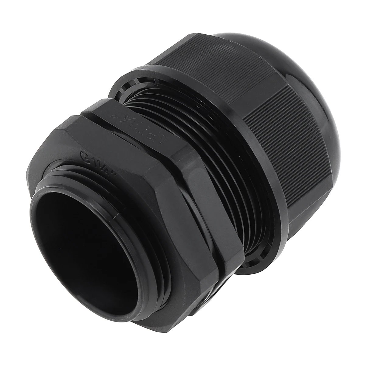 

1-1/4 Inch NPT Cable Gland IP68 Nylon Strain Relief Waterproof Flame Retardant Connection Fixing Head NPT Cable Gland