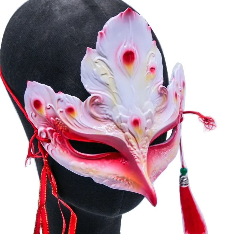 

39BD Masquerade Mask Half Face Mask Sexy Funny Dress Chinese Bird Mask