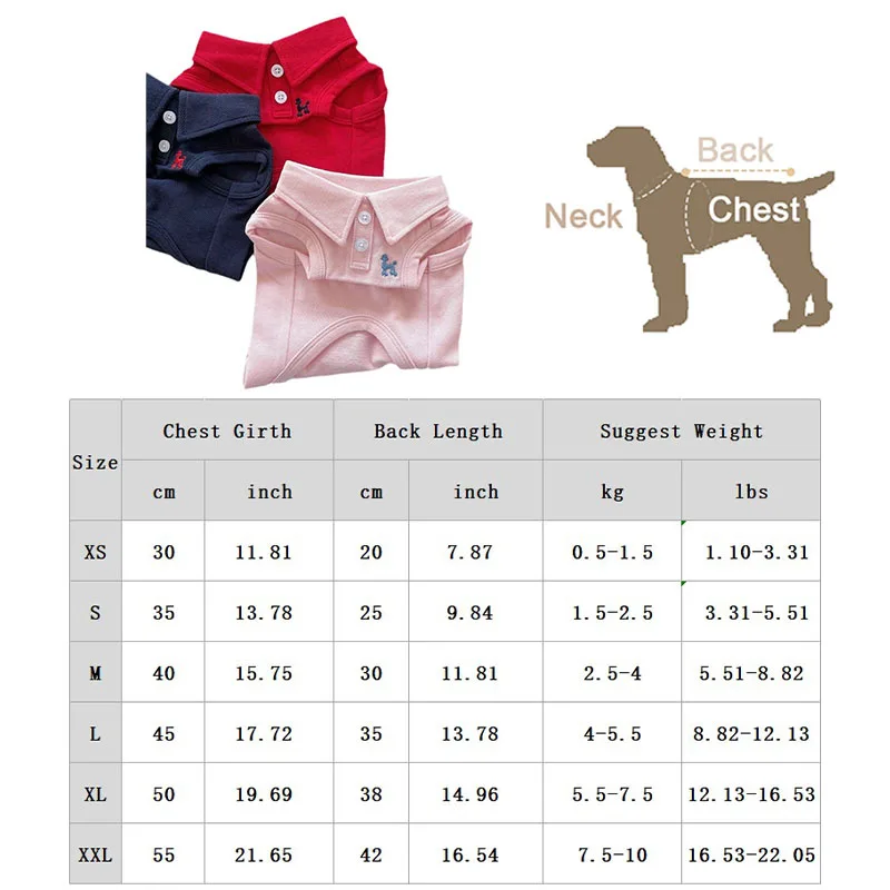 Summer Dog Clothes Cute Embroidered Breathable Dog Polo Shirts Pet Fashion Outfits Chihuahua Yorkies Clothing Dog Costume