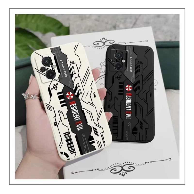 Resident Evil Phone Case For Samsung S25 S24 S23 S22 S21 S20 S10 FE Note 20 10 Plus Ultra 5G Soft Black Case Cover