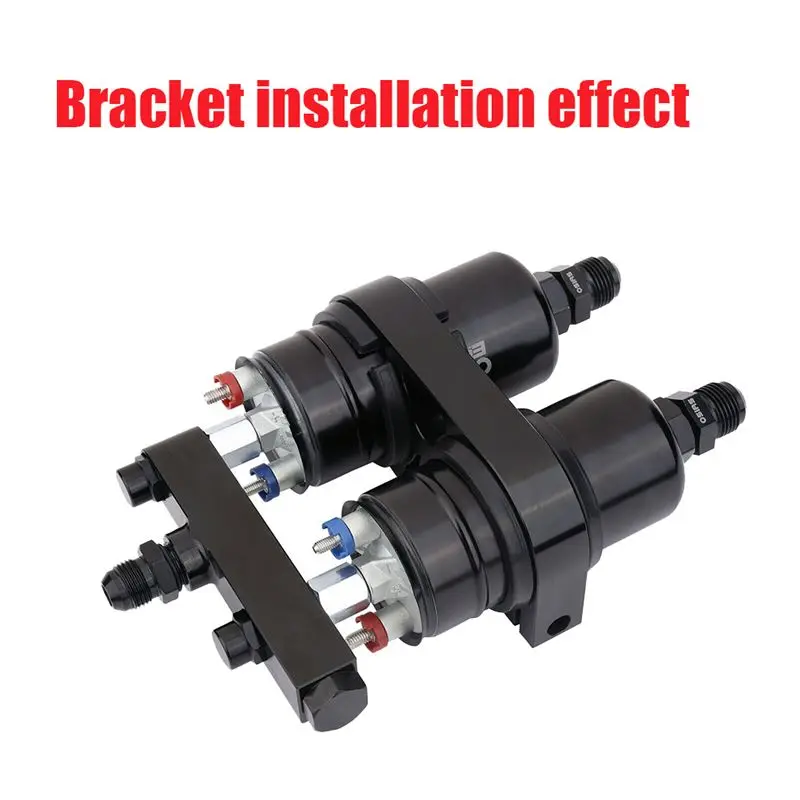 Fits for Billet Aluminum Dual Pump Clamp Mounting Bracket Outlet Manifold for 044 - 380LPH