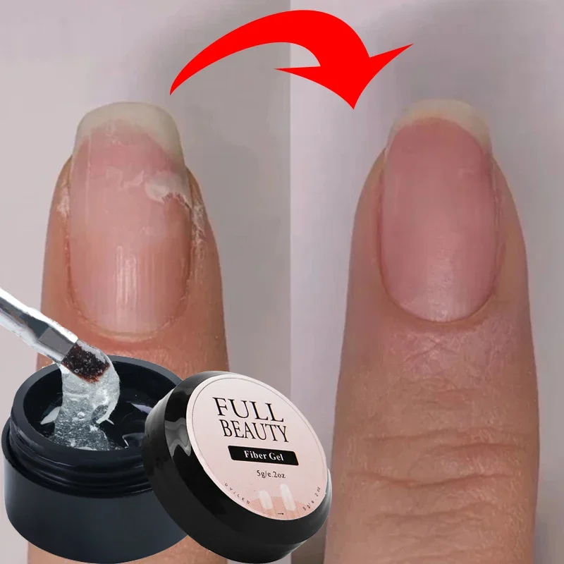 Fiber Cracked Nail Repair Glue Extended Harmless for Broken Nails UV Gel Lasting Fiberglass Extension Gel Manicure Accessories