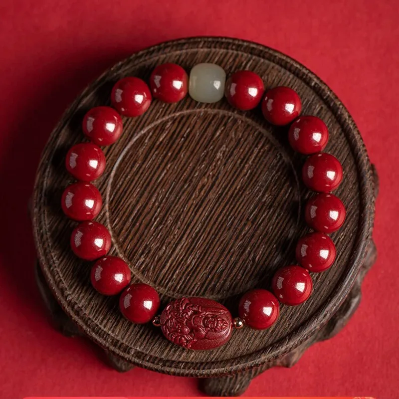 

Men's and Women's Cinnabar Transfer Bracelets, Men's and Women's Lucky Bracelets, Fashion Jewelry, Gifts