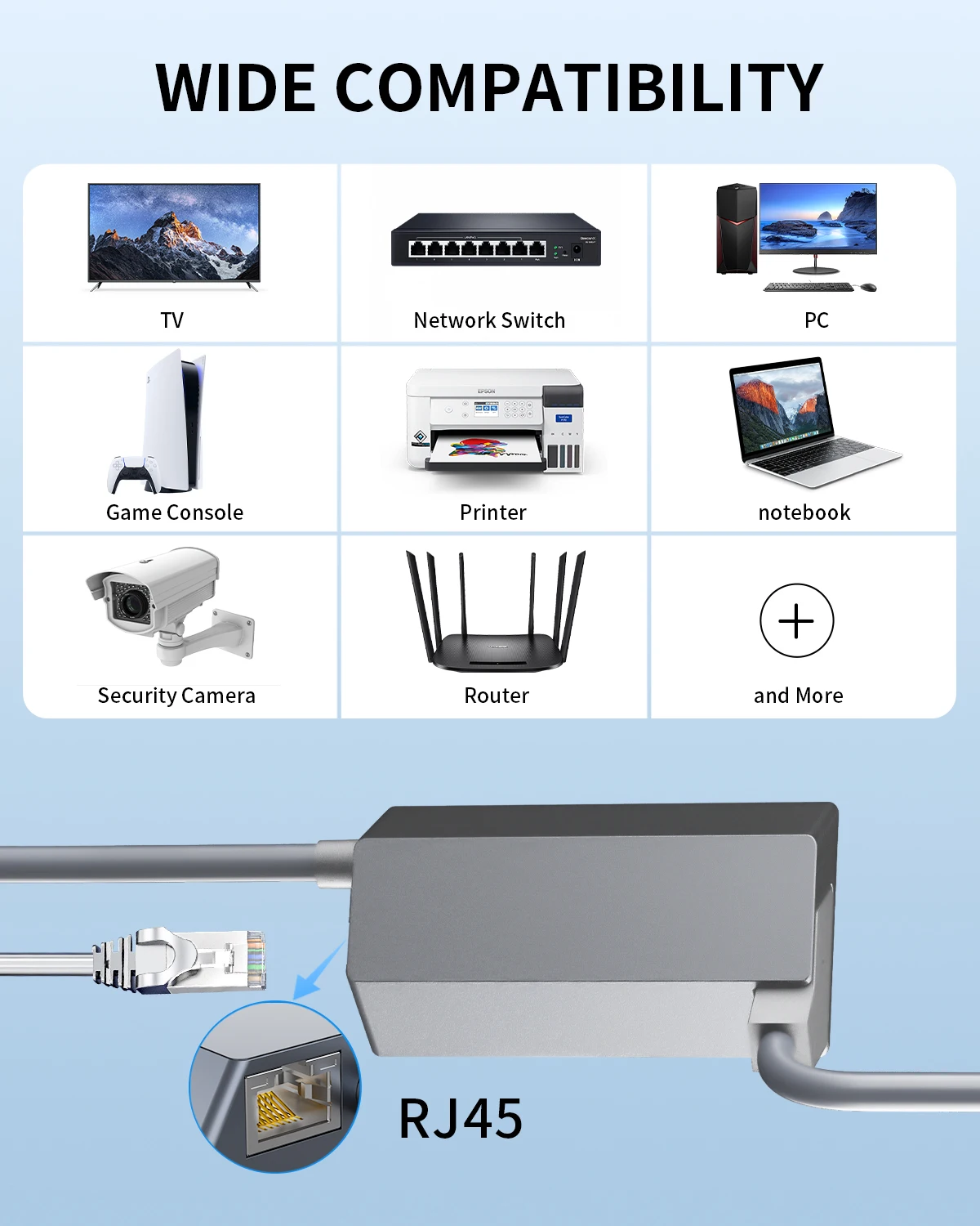 Imagem -03 - Adaptador Ethernet Starlink Rede Externa com Fio Atuado Padrão Gen 2