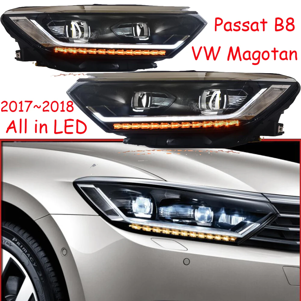 

2017 ~ 2019 автомобильный Bupmer передняя фара для Magotan Passat B8 передсветильник круизер автомобильные аксессуары все светодиодный Противотуманные фары Passat Magotan B8