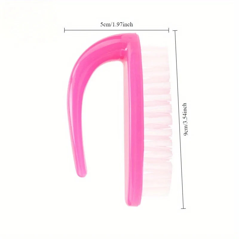 1Pc Oval Nail Brush Nail Dust Brush Nail Cleaning Brush Plastic Nail Brush Sweep Soft Bristle Brush
