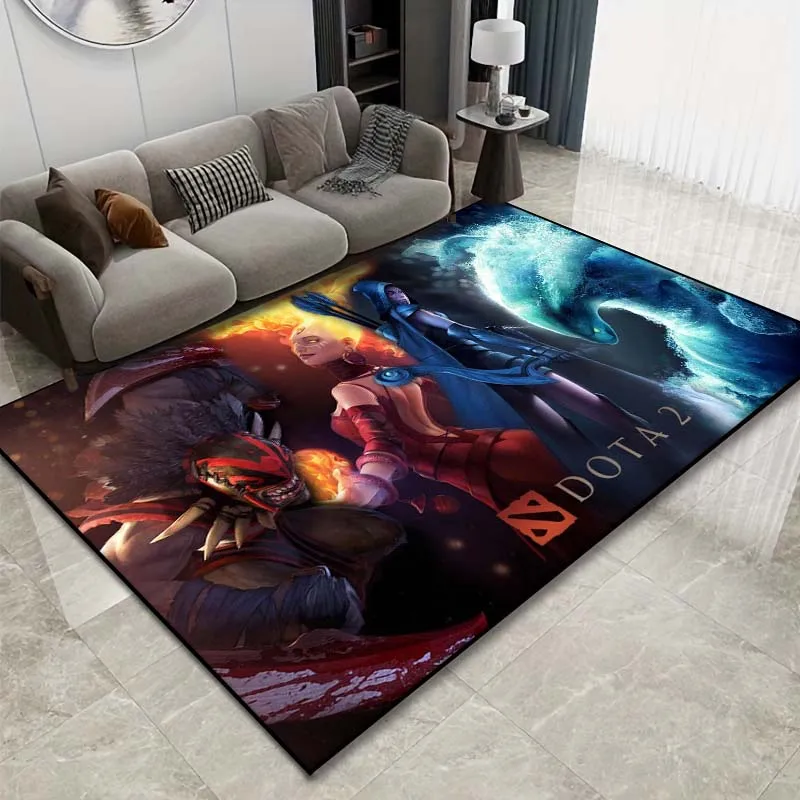 15 Size Classic Game D-Dota2 Pattern Rug Living Room Bedroom Bathroom Mat Creative Door Mat Game Room Man Cave Area Rug