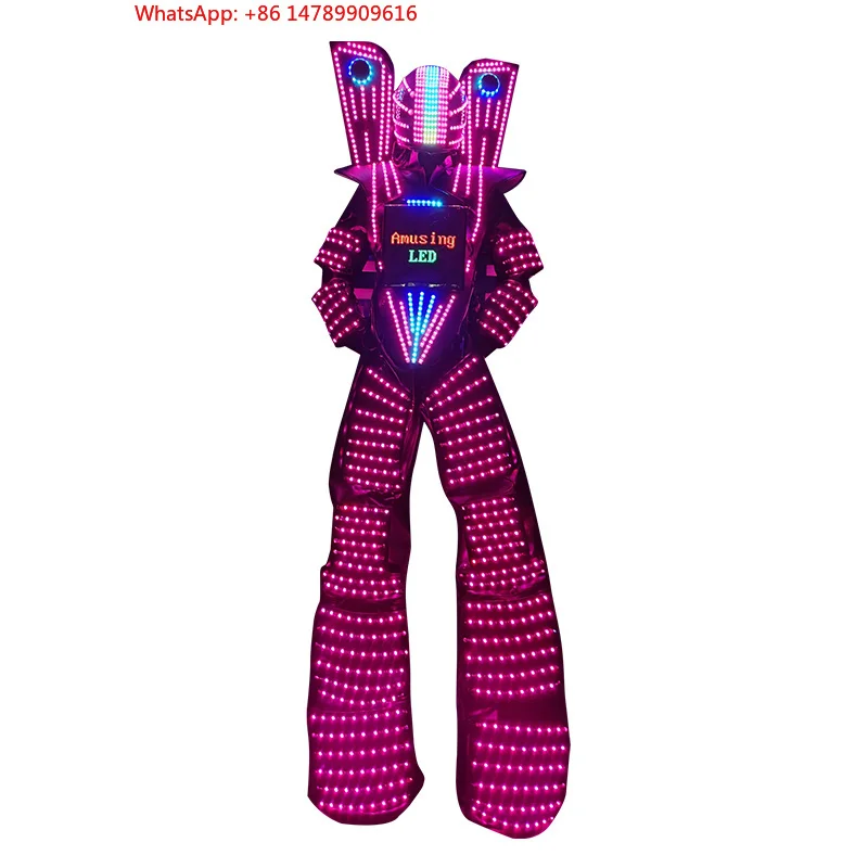 

LED Luminous Robot CostumeLed Robot Stilt Walker Costume Robot Costume With Led Lights For Adult PartyCustomized Cool & Stylish