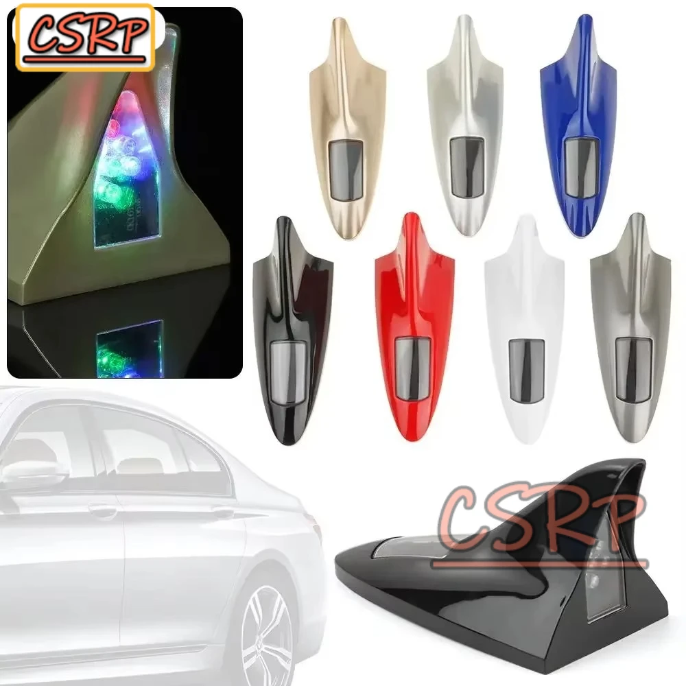 Car Solar Antenna For Seat Ateca Arona ibiza  Leon  Leon ST CUPRA Car Shark Fin Roof Antenna Auto Solar Power Warning LED