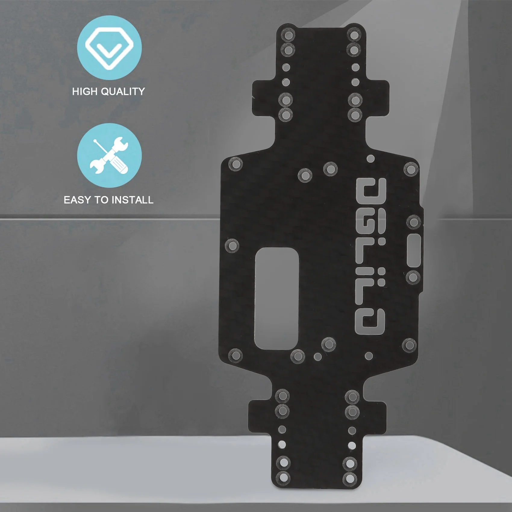 ABXE-para Wltoys K969 K979 K989 K999 P929 P939 1:28 piezas de repuesto de coche teledirigido chasis de fibra de carbono mejorado carcasa inferior de coche