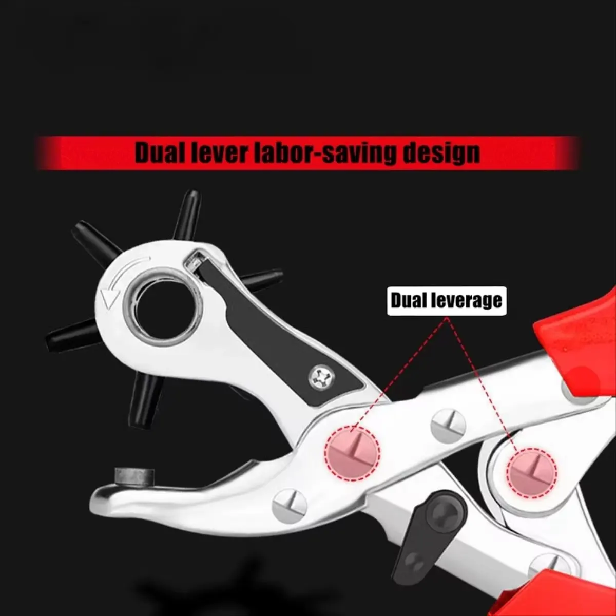 T32C New Hole Punch,MASTER Heavy Duty Leather Hole Puncher for Belts, Watch Bands, Straps, Dog Collars, Saddles, Shoes, Fabric