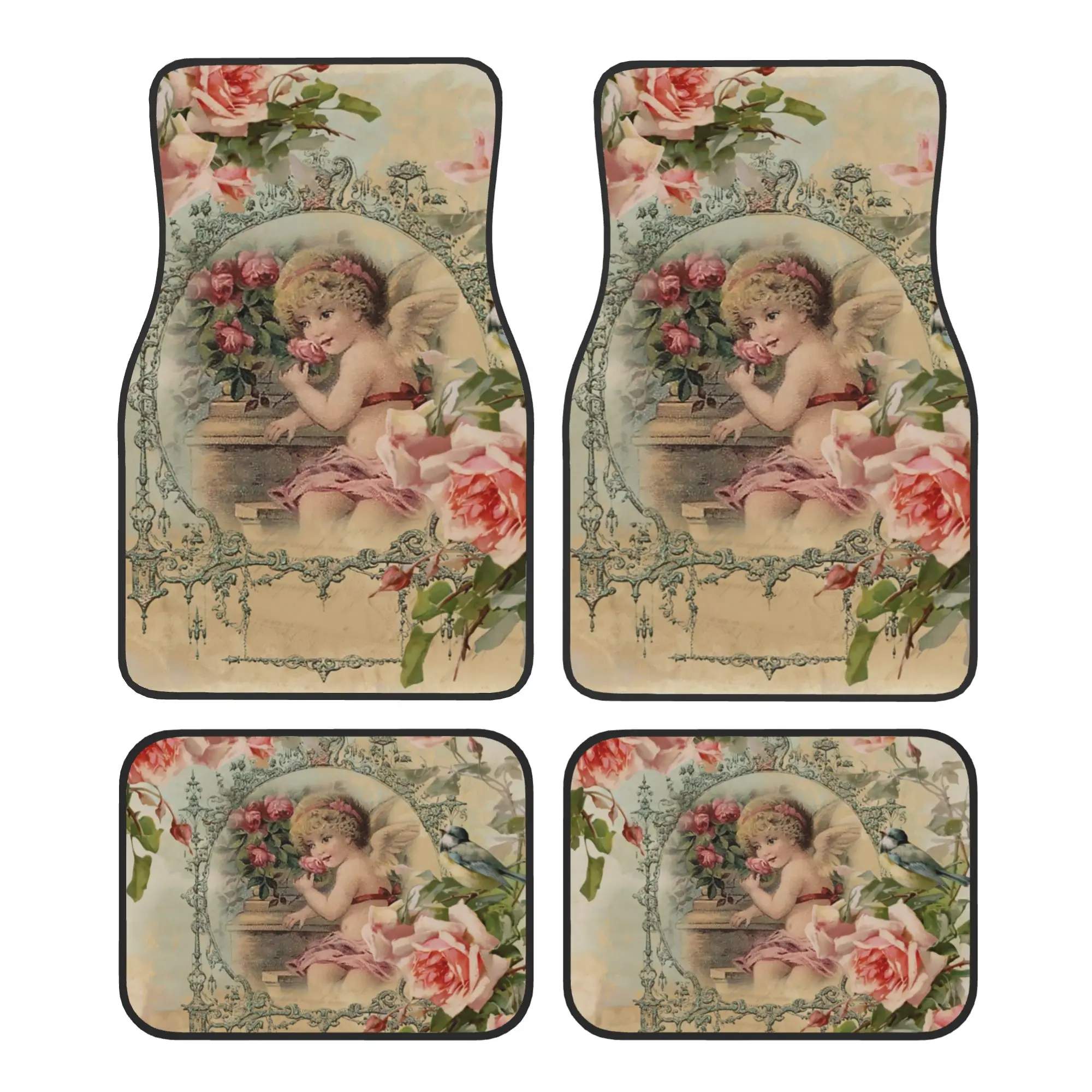 tapetes-de-carro-4-pecas-em-veludo-cristal-com-estampa-de-anjo-vitoriano-e-rosas-vintage-rosa-tapetes-universais-dianteiros-e-traseiros-para-automoveis