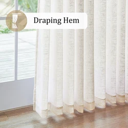 Japan Style Sheer Curtains for the Living Room Hall Linen Look Tulle Curtain for Windows Door Rideau Cortinas Sala Decor Texture