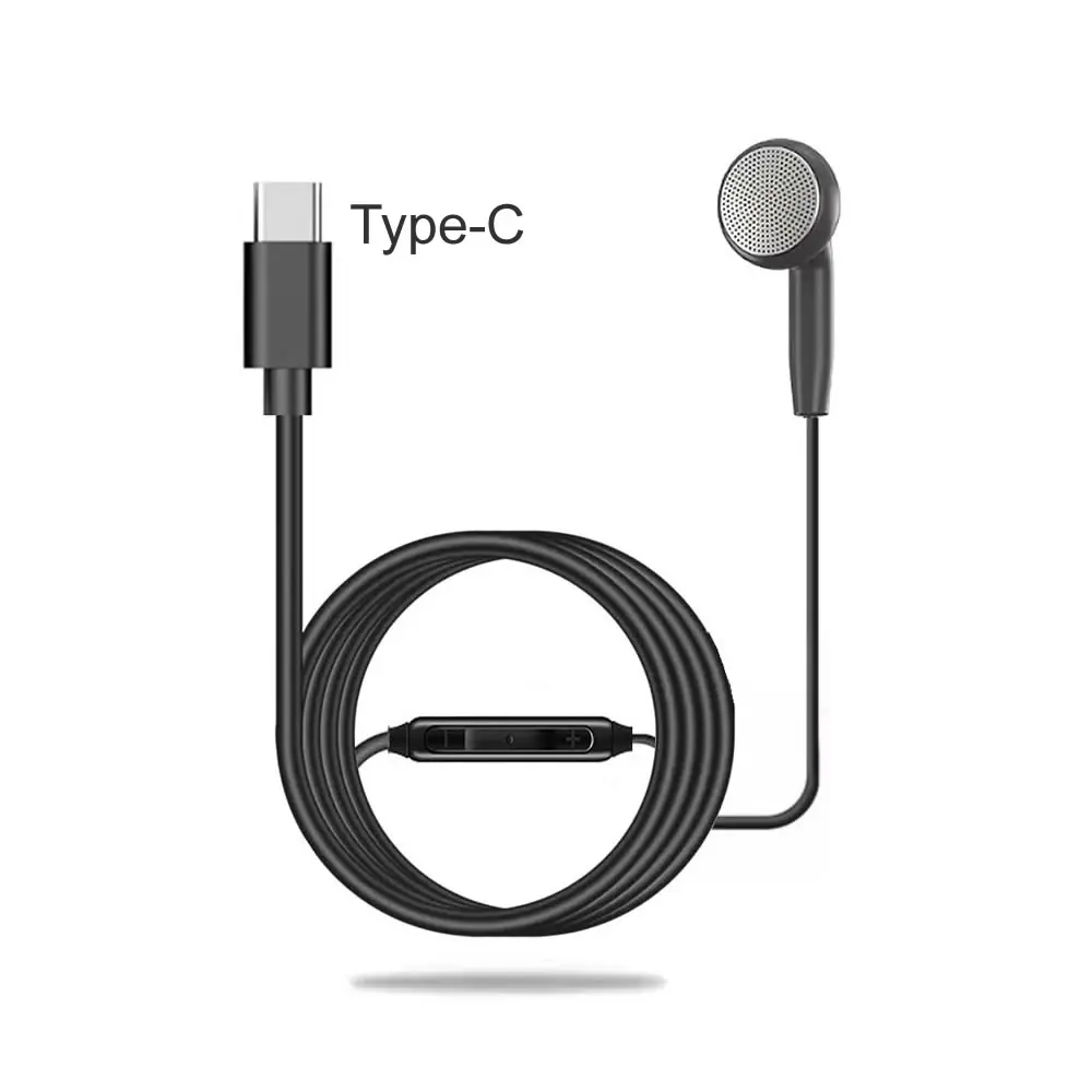 3.5mm/Type-c Wired Earbuds in Ear Single Side Earphone Mono Earbuds Wired Earphones for Mobile Phone Mp3 Radio BT Audio Receiver