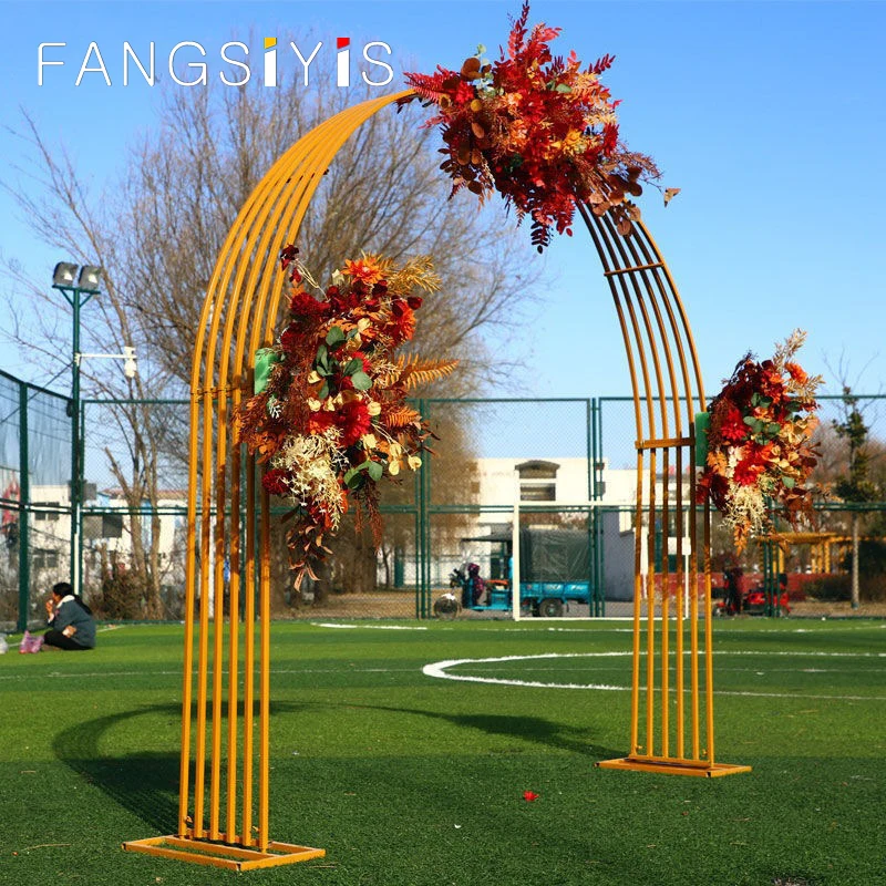 

2.3M Wedding Props Arc shape circular Tube Wedding Arch Backdrop Decor Party Birthday Artificial Flowers Stand Shelf Frame prop